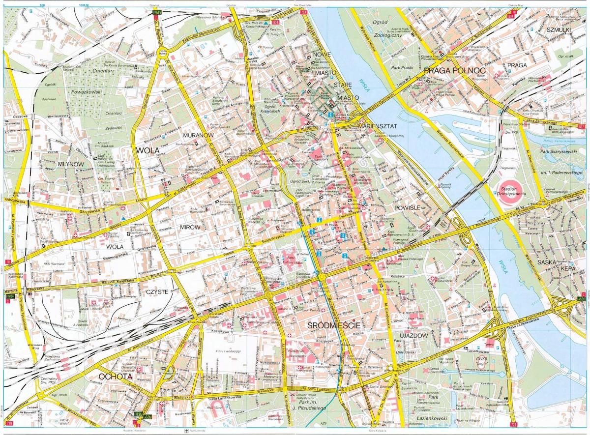 Varsòvia en el mapa
