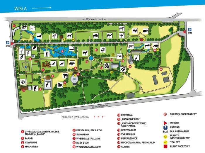 Mapa de Varsòvia zoo 