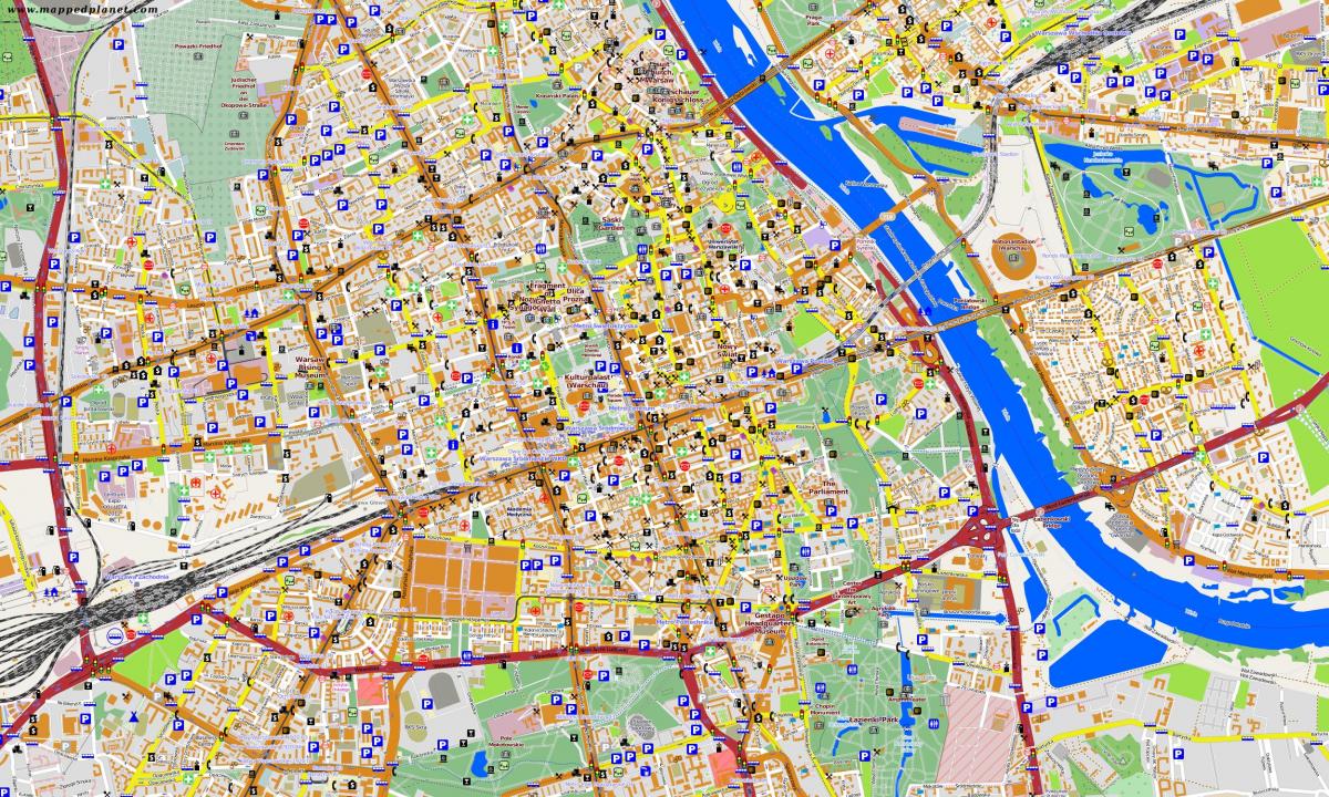 Mapa de Varsòvia fora de línia 