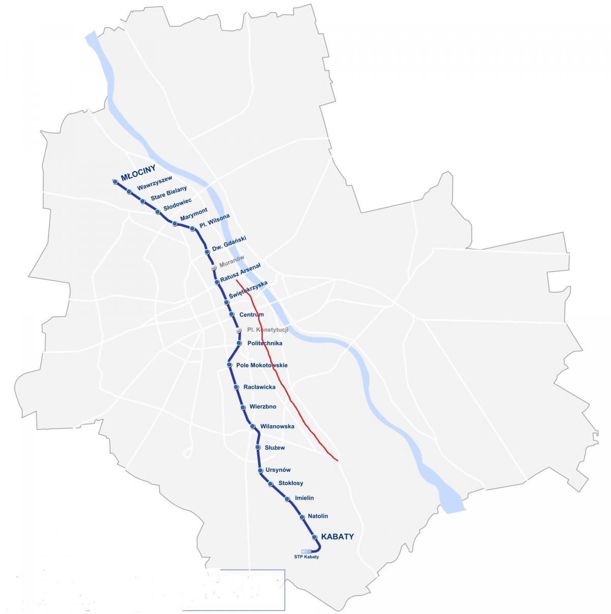 Mapa de Varsòvia ruta reial 