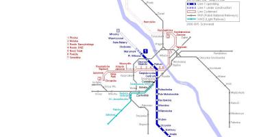 Varsòvia metro mapa
