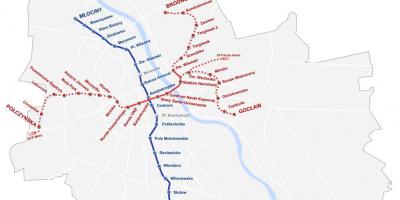 Mapa del metro de Varsòvia 2016