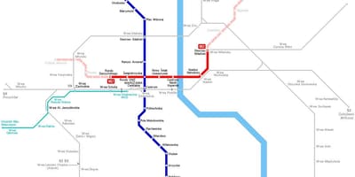Plànol de Metro de Varsòvia, polònia