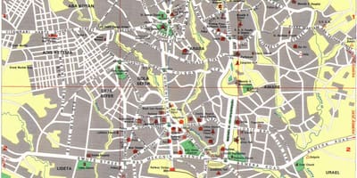 Mapa de Varsòvia atraccions 