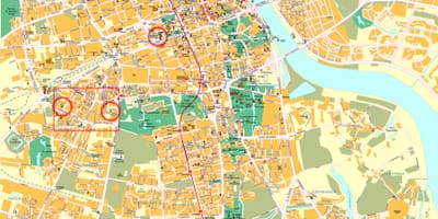 Mapa de carrers de Varsòvia centre de la ciutat