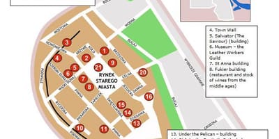 Varsòvia mapa de ciutat vella