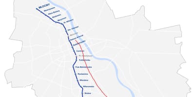 Mapa de Varsòvia ruta reial 