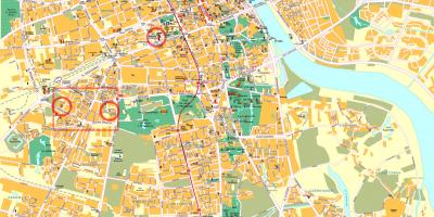 Mapa de carrers de Varsòvia, polònia
