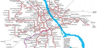 Varsòvia tren mapa