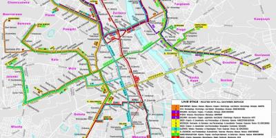 Mapa de Varsòvia trànsit 
