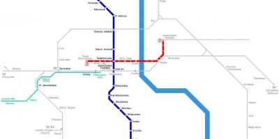 Mapa de metro de Varsòvia